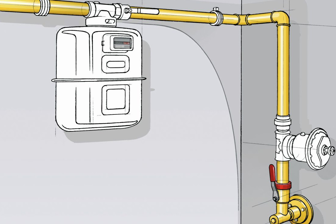 Erdgas-Hausanschluss